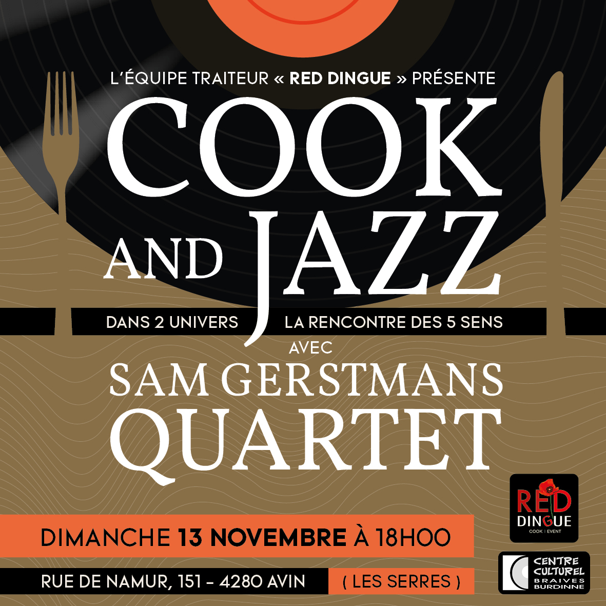 Cook and Jazz avec Sam Gerstmans Quartet